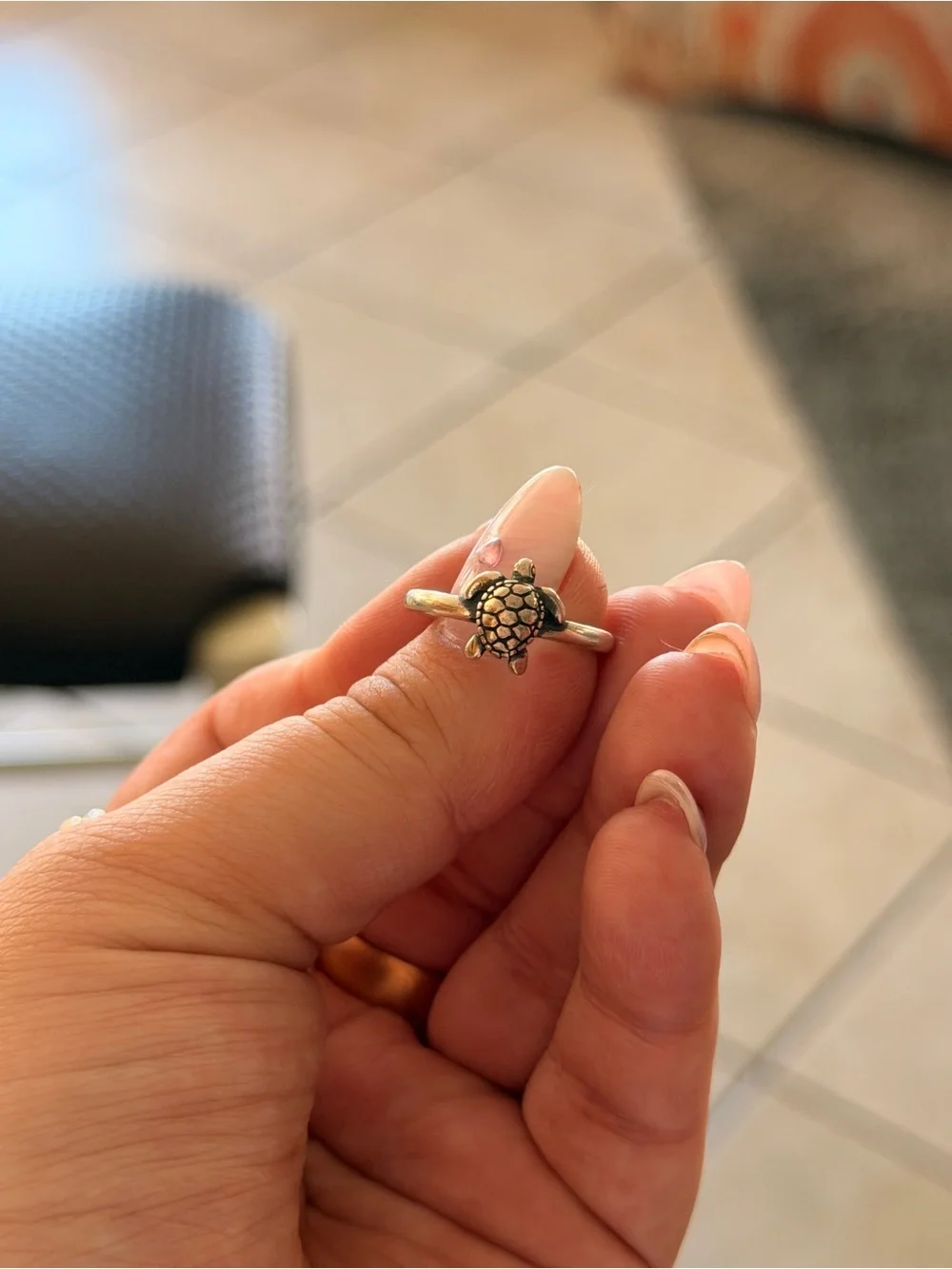 James Avery Silver Turtle Ring - Silver Tone - Picture 1 of 1